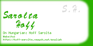 sarolta hoff business card